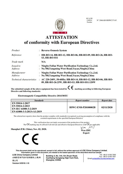 Feifan Water Purification Technology Co.Ltd.